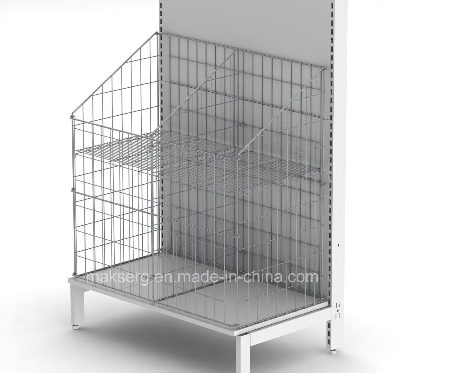 Powder Coated Metal Storage Shelf for Malls