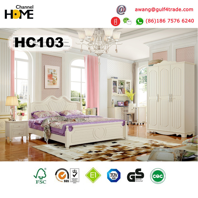 Home Furniture Korean Style Wooden Bedroom Furniture (A103)