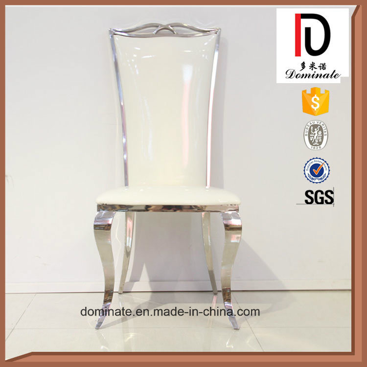 Sliver Stainless Steel Frame PU Leather Dining Chair Wedding Chair