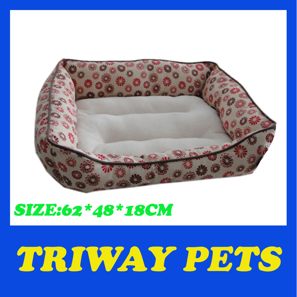 Soft Printed Flannel Dog Bed