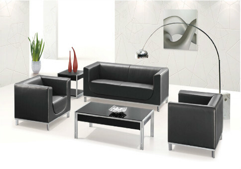 Elegant Office or Lobby or Lounge Area Leather Sofa (PS-004)