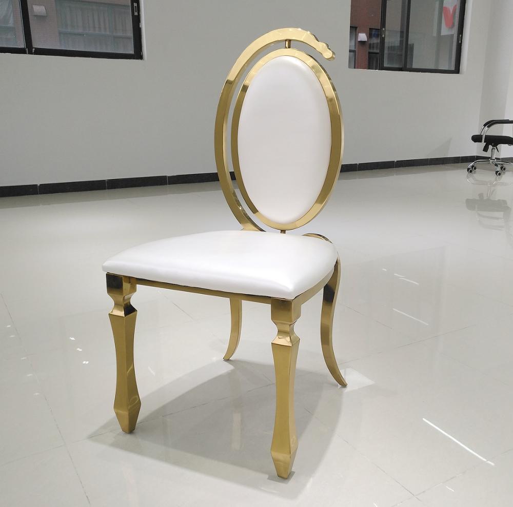 New Design Hotel Furniture Rose Golden Events Used Dining Stainless Steel Chair