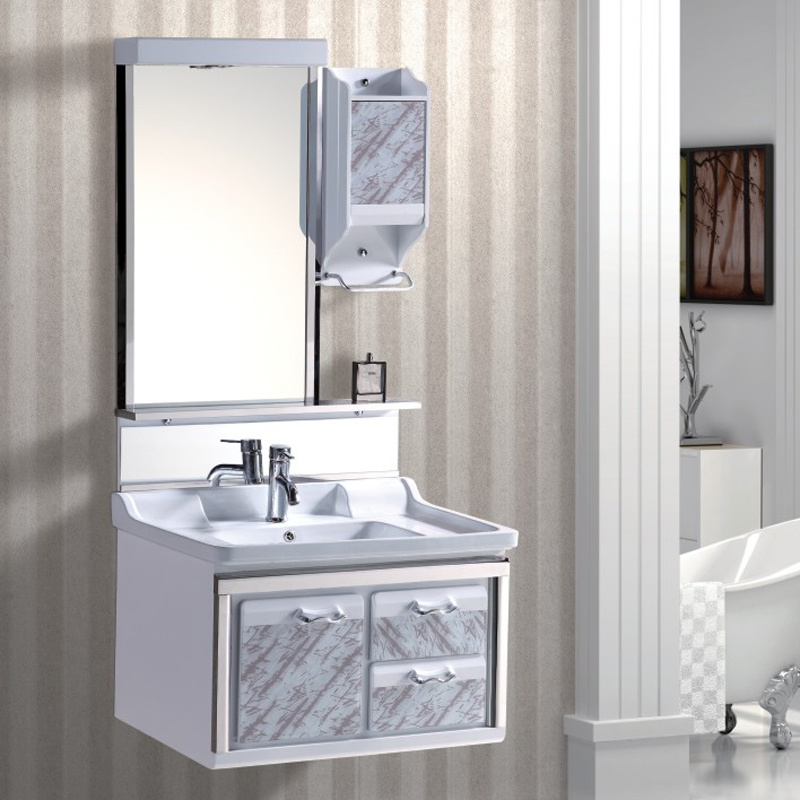 Modern PVC Hanging Bathroom Vanity Cabinet with Mirror