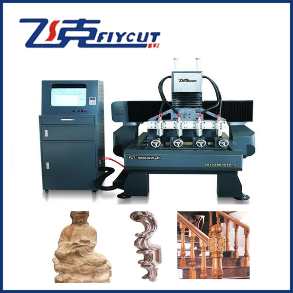 Mini Wood CNC Router Column Engraving Machine for Chair Leg