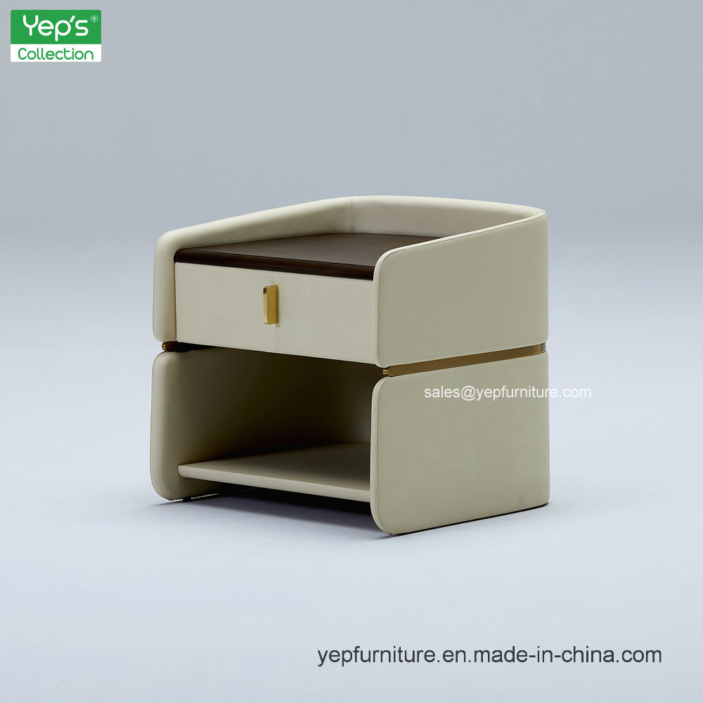 Modern Microfiber Leather Nightstand (YR211)