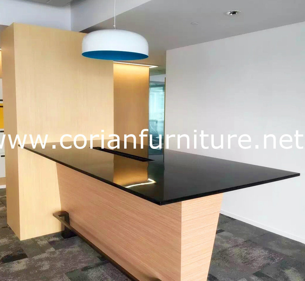 Black Color Wood Base Office Table