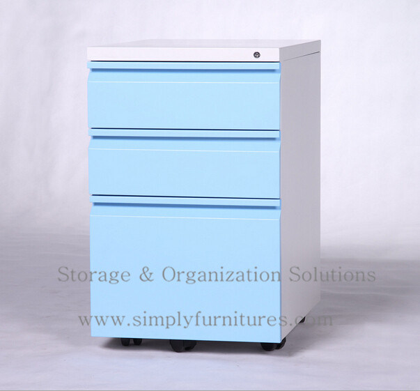 Mobile Metal Filing Cabinet 3 Drawersgray (T2-FP03)