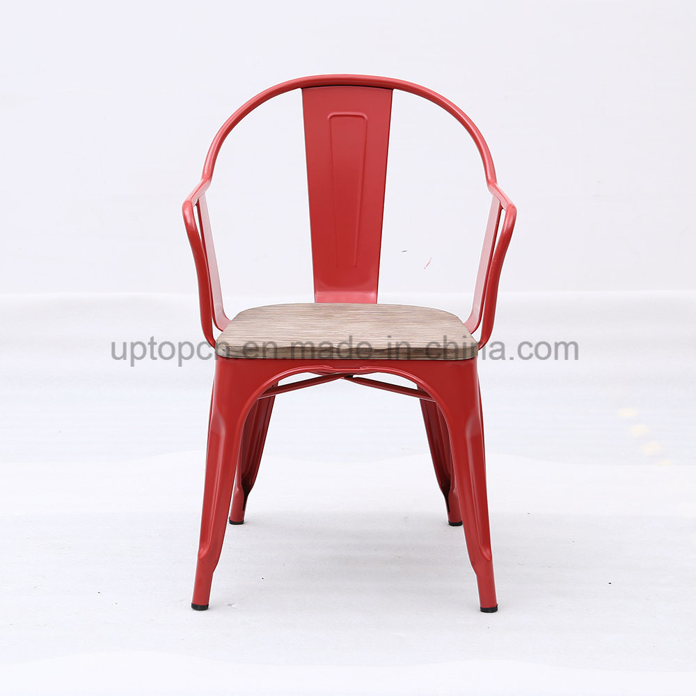 Commercial Sturdy Restaurant Metal Chair with Armrest (SP-MC093)