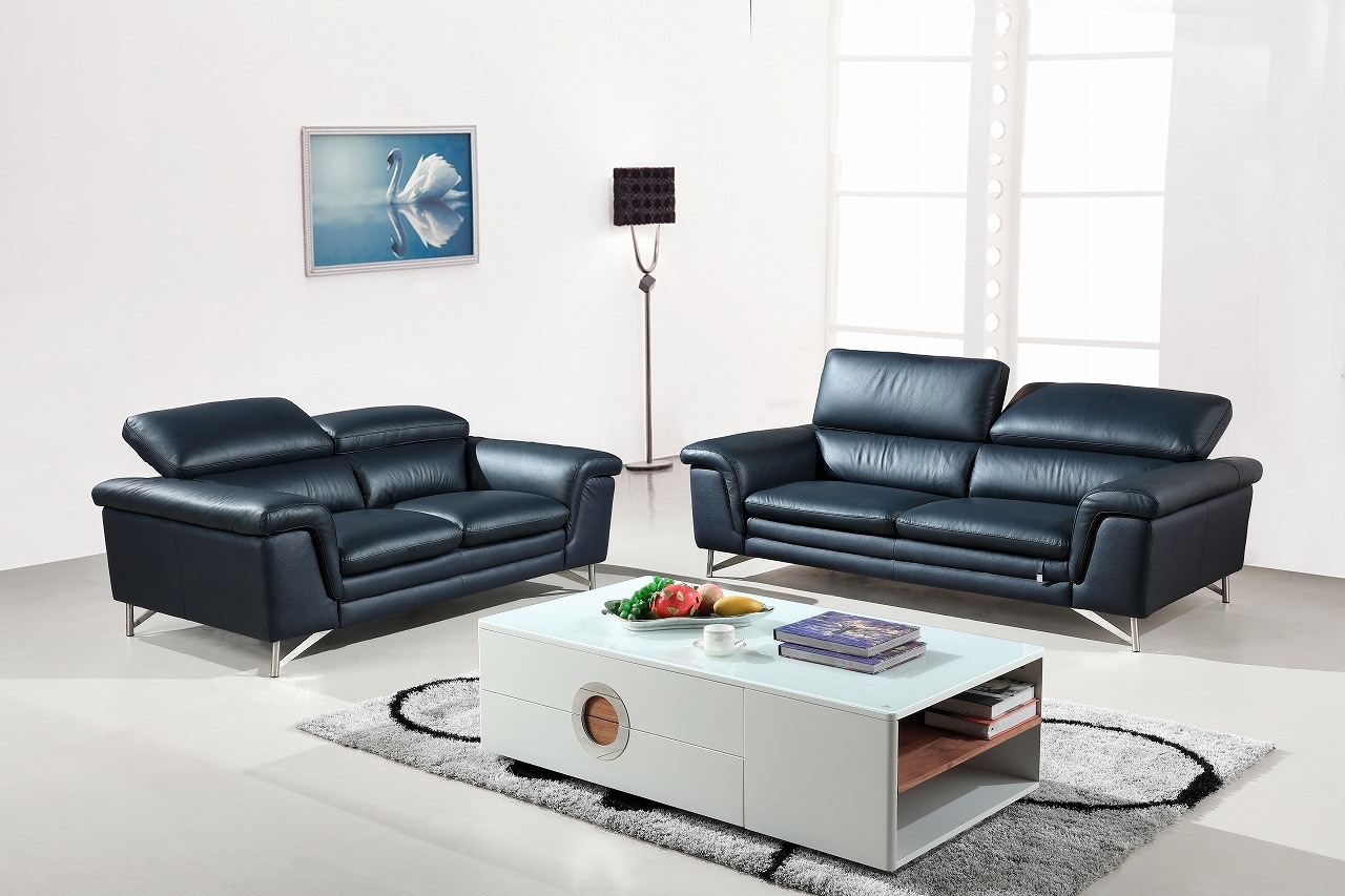 Italian Genuine Leather Modern 1+2+3 Sofa (SBL-9212)