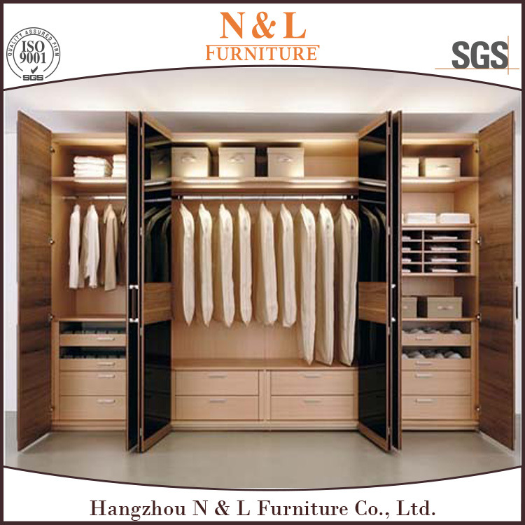 N&L Bedroom Wooden Almirah Designs Sliding Wardrobe