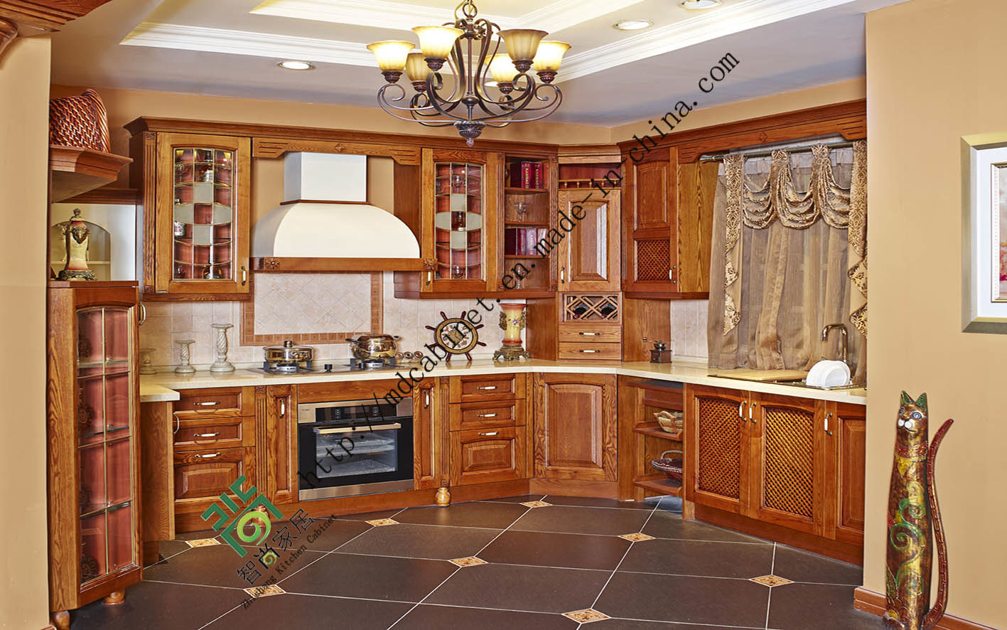 2015 Italian Style Solid Wood Kitchen Cabinet (zs-314)