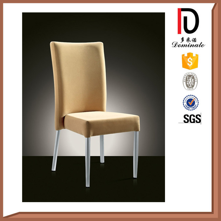 New Design Hotel Imitation Wood Chair with Metal Frame