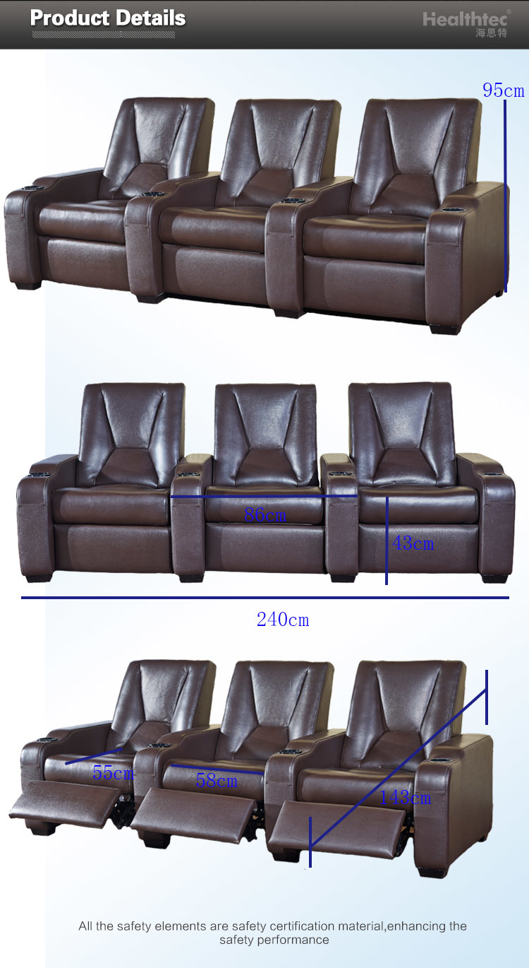 Cinema Hall Chair Film Cinema Seating (T019-S)