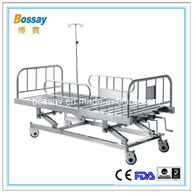 Stainless Steel 3 Functions Manual Bed