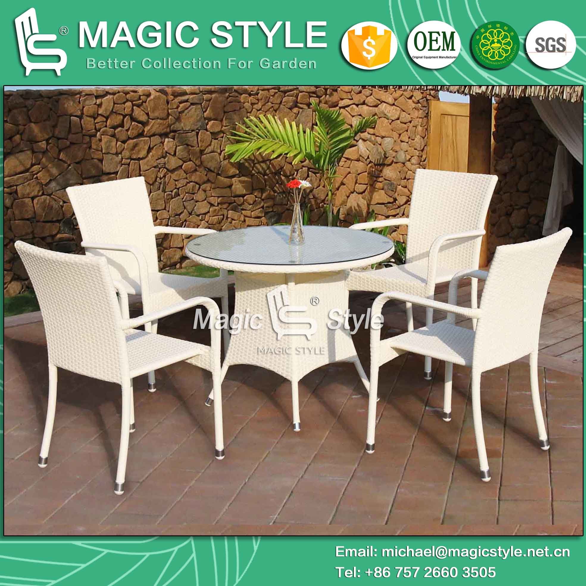 Hot Sales Chair Garden Chair Wicker Dining Chair Rattan Dining Set Patio Chair Hot Sale Stackable Chair Aluminum Chair (Magic Style) Foshan