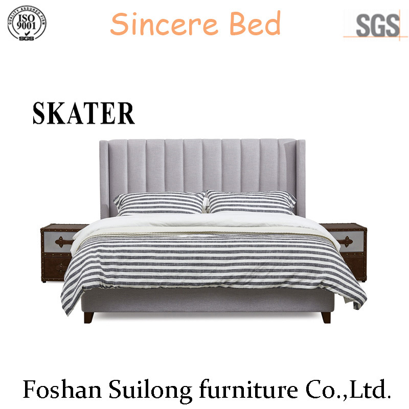 American Style Bedroom Furniture Fabric Bed Sk22