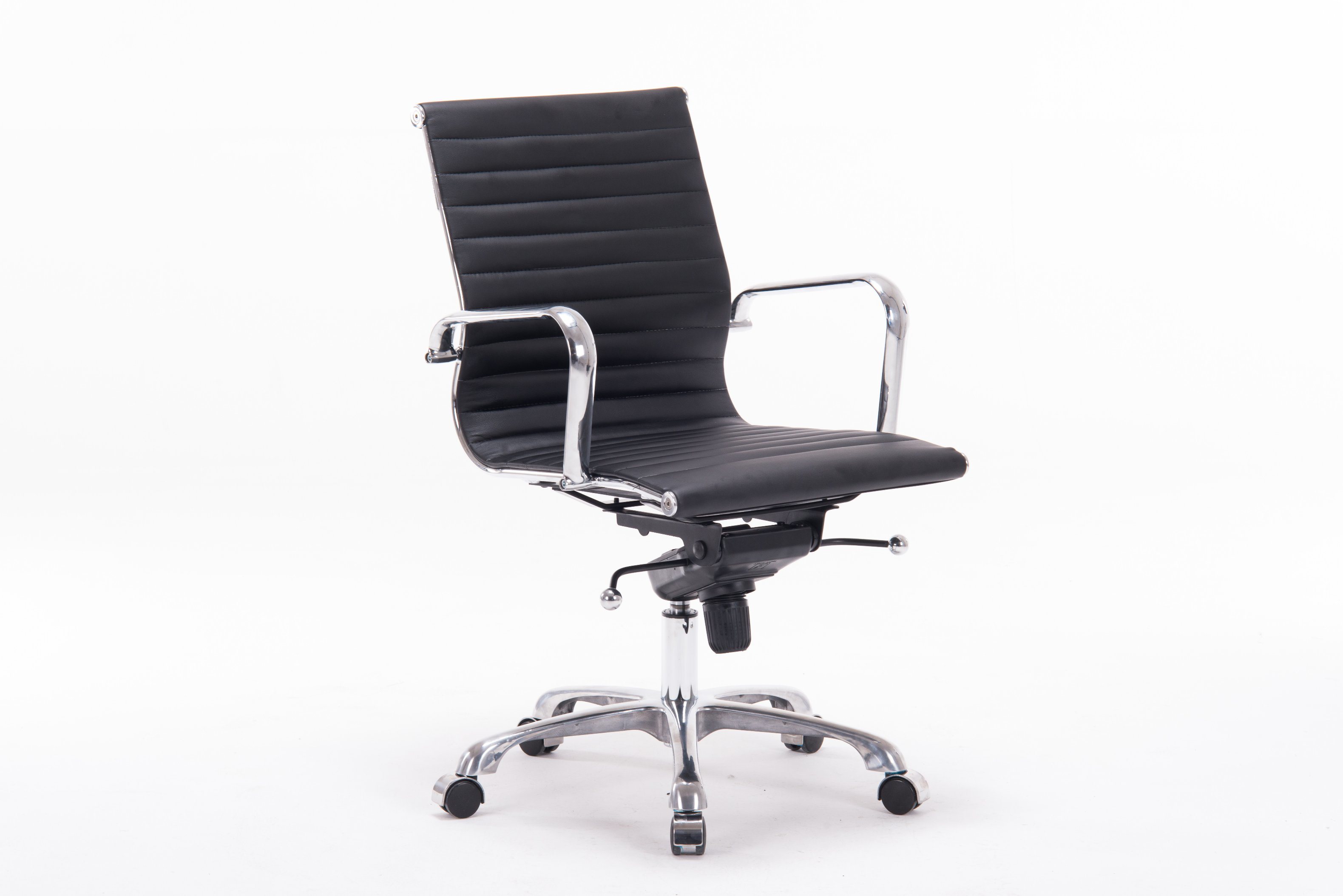 MID Back Leather Manager Office Furniture PU Office Chair with Gas Lift