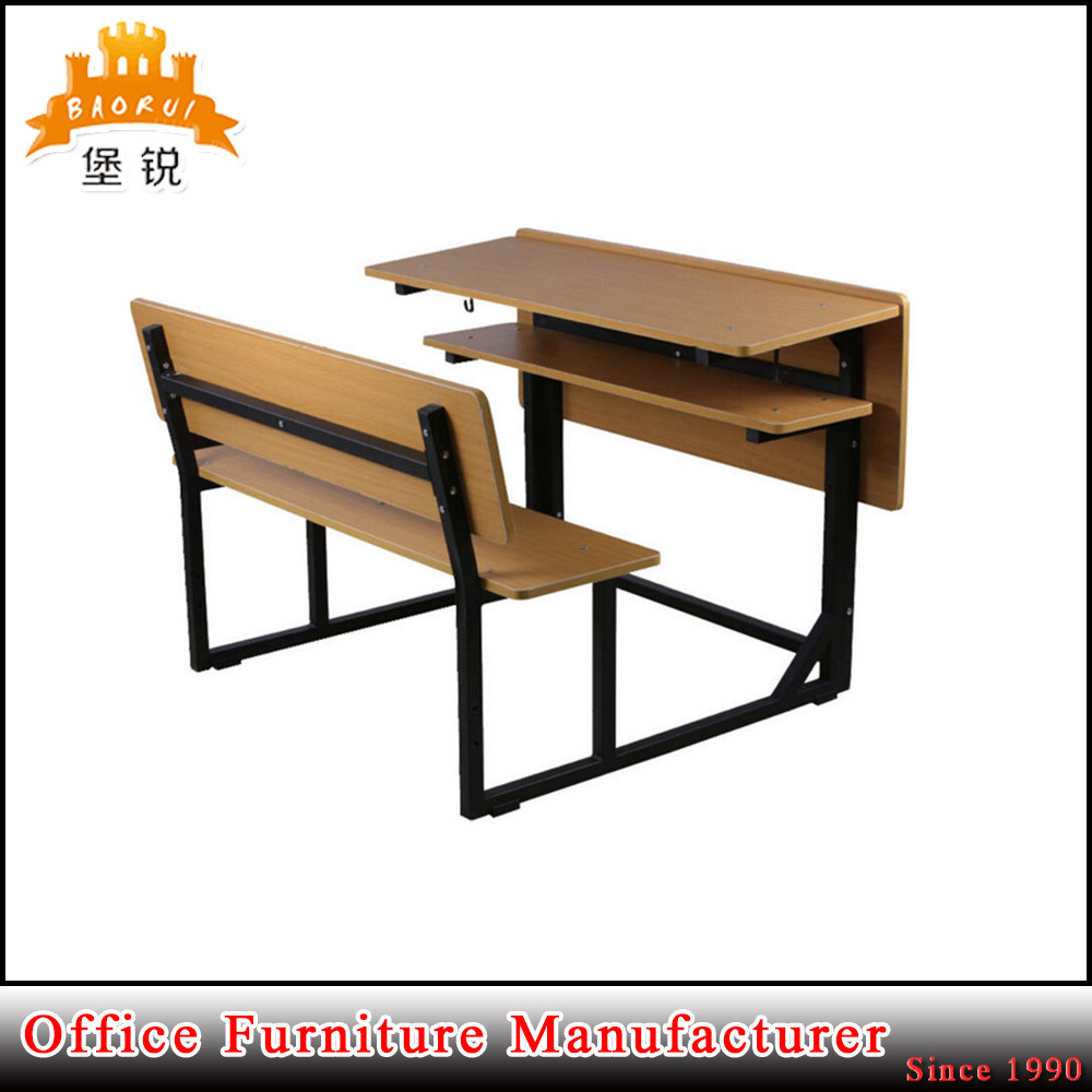 Cheap Primary School Metal Furniture Double Student Desk Chair