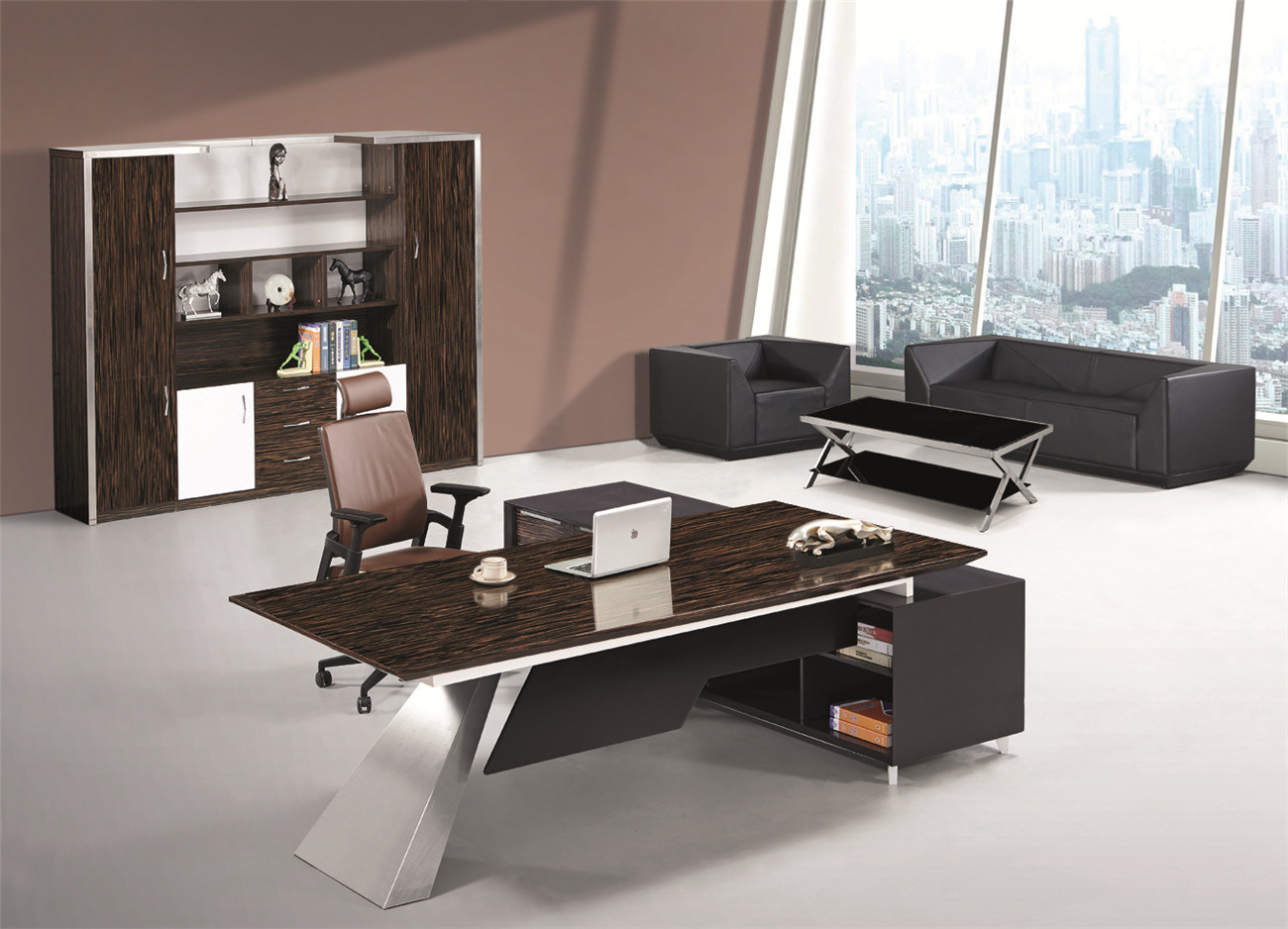 Modern Melamine Metal Staff Computer Executive Manager Office Table