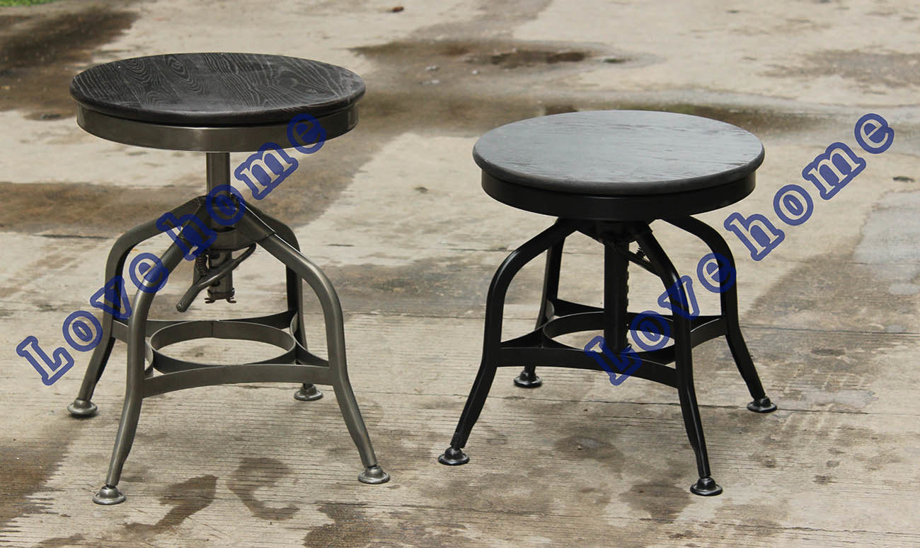 Modern Industrial Vintage Toledo Wooden Restaurant Counter Bar Dining Stools