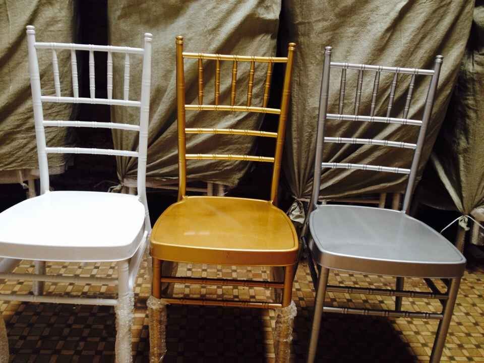 Rental Aluminum Chiavari Chair, Tiffany Chair with Cushion