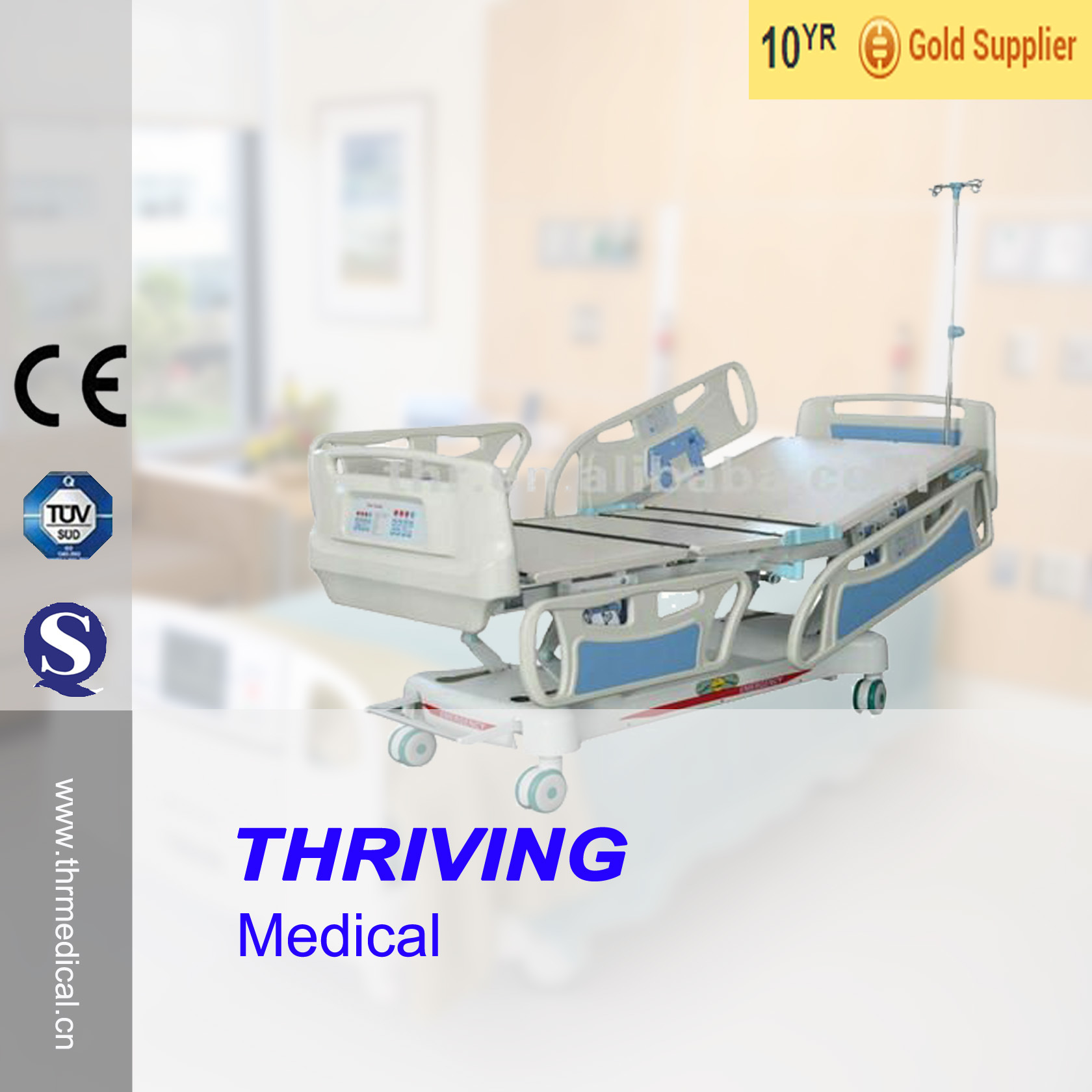 Thr-Eb5105 Hospital Five-Function ICU Bed with X-ray