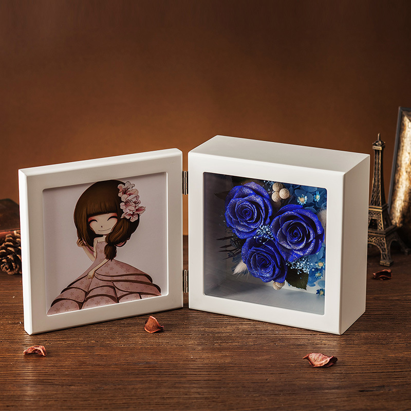 Promotian Preserved Flower Photo Frame for Decoration