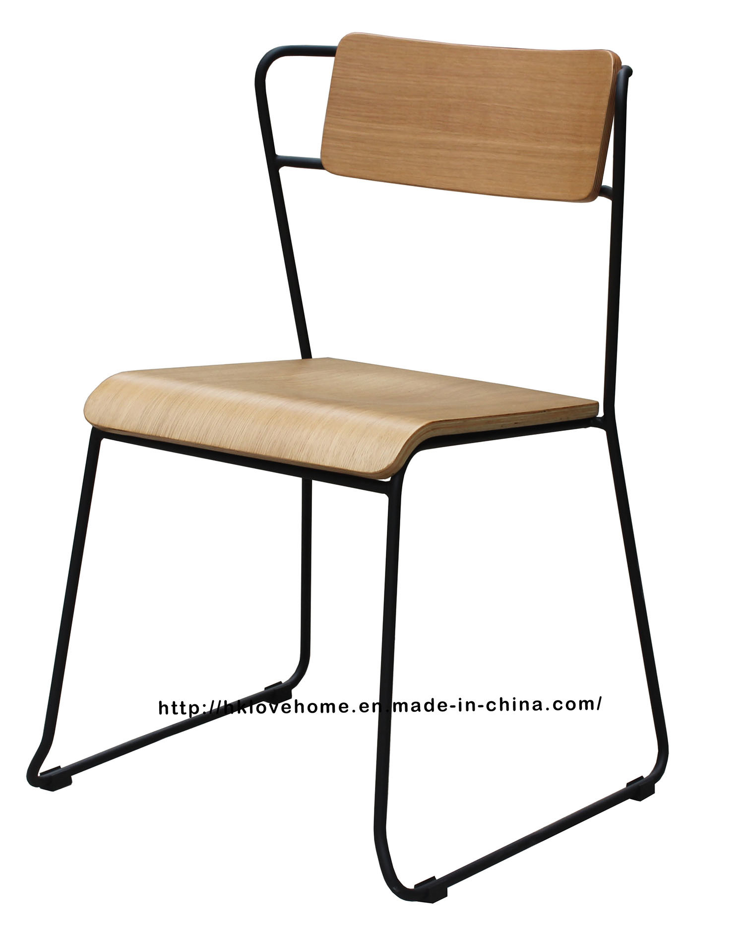 Modern Metal Restaurant Furniture Wooden Side Dining Chair