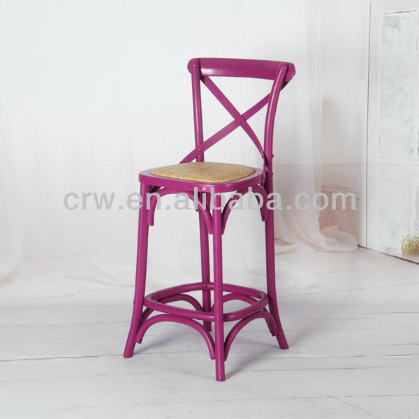 Rch-4003 Oak Furniture Pink Finishing Bar Stool Dining Chair Bar Chair