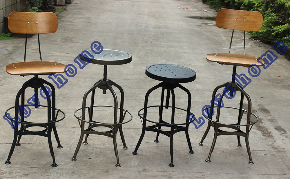 Morden Industrial Metal Restaurant Garden Toledo Barstools Dining Chairs