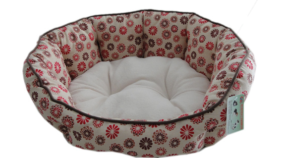 Deluxe Printed Flannel Dog Bed