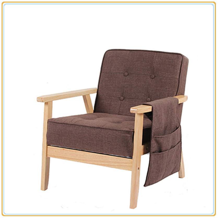 Cafe Store Fabric Wood Sofa Chair Lounge Sofa