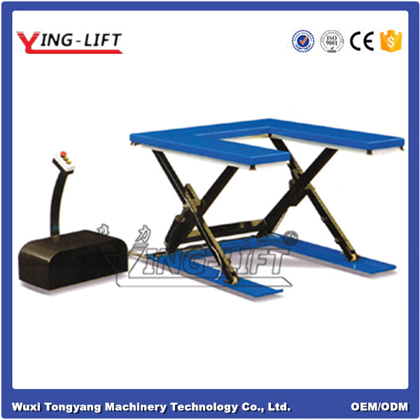 U-Shape Low Profile Electric Lift Table