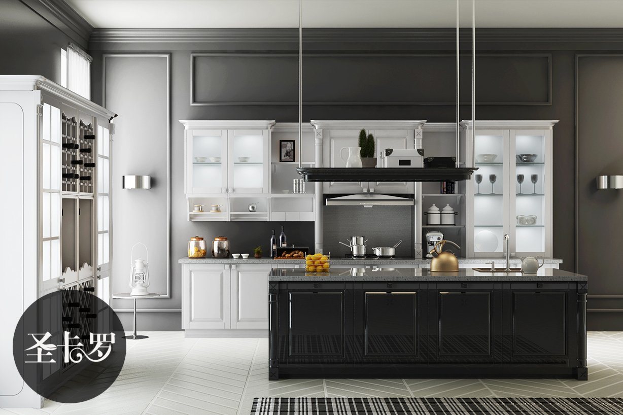 Modern Lacquer Finish Home Furniture Kitchen Cabinets (zz-056)