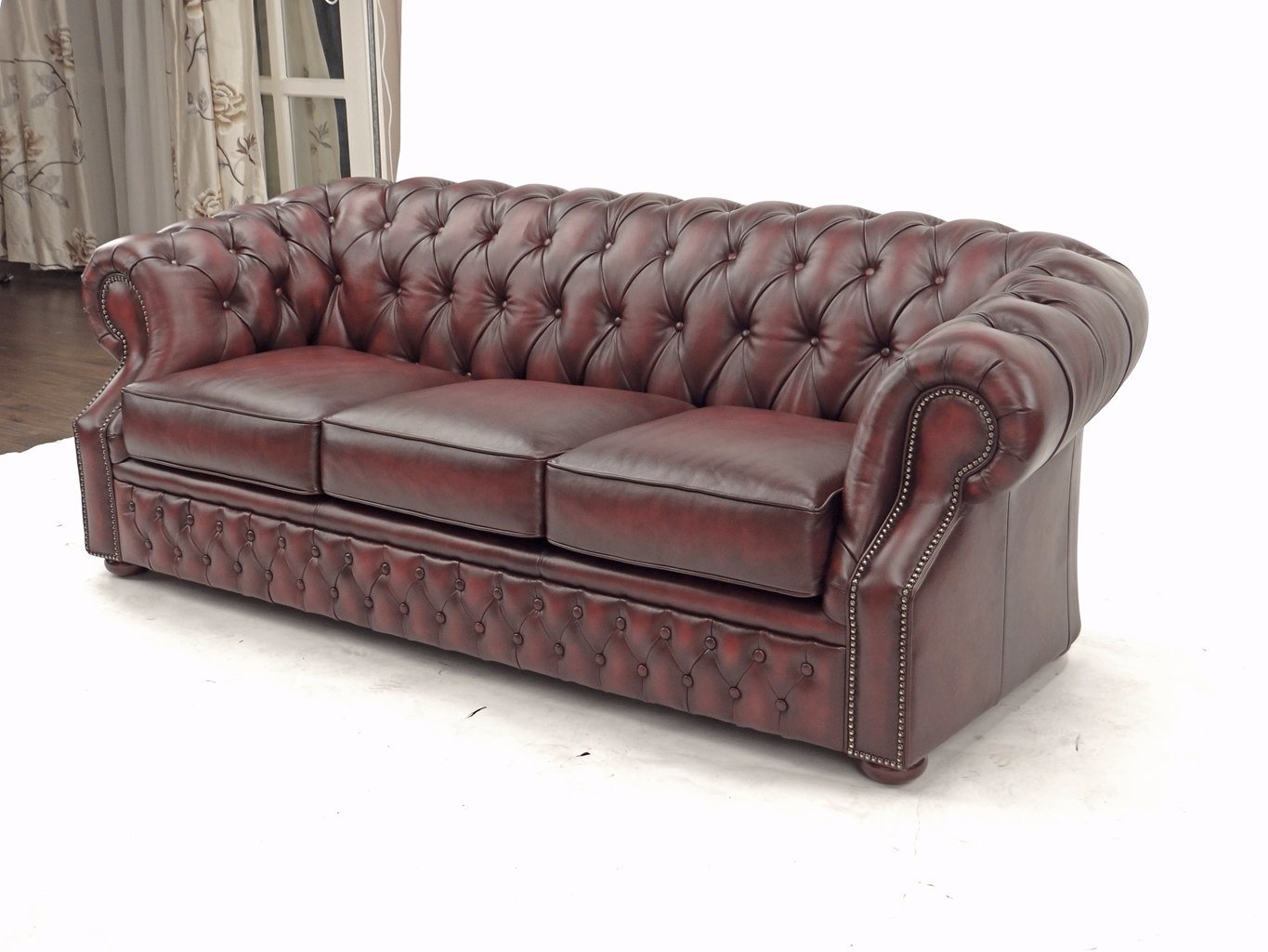 Tribecca Home Chesterfield Tufted Scroll Arm Sofa