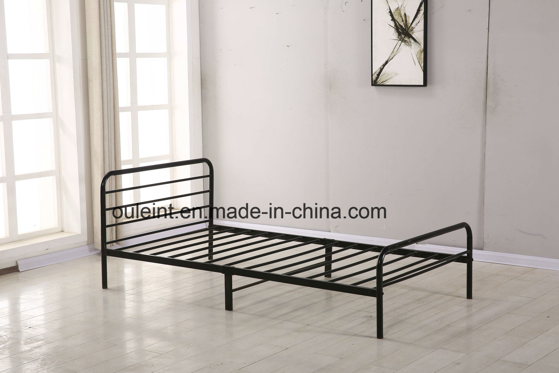 Simple Single Metal Bed Strong Structure