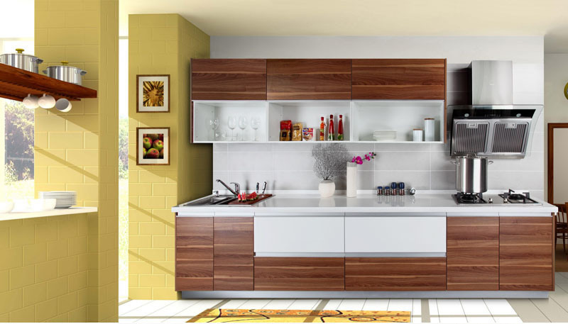 Modern Wholesale Melamine Small Kitchen Cabinets (zg-014)