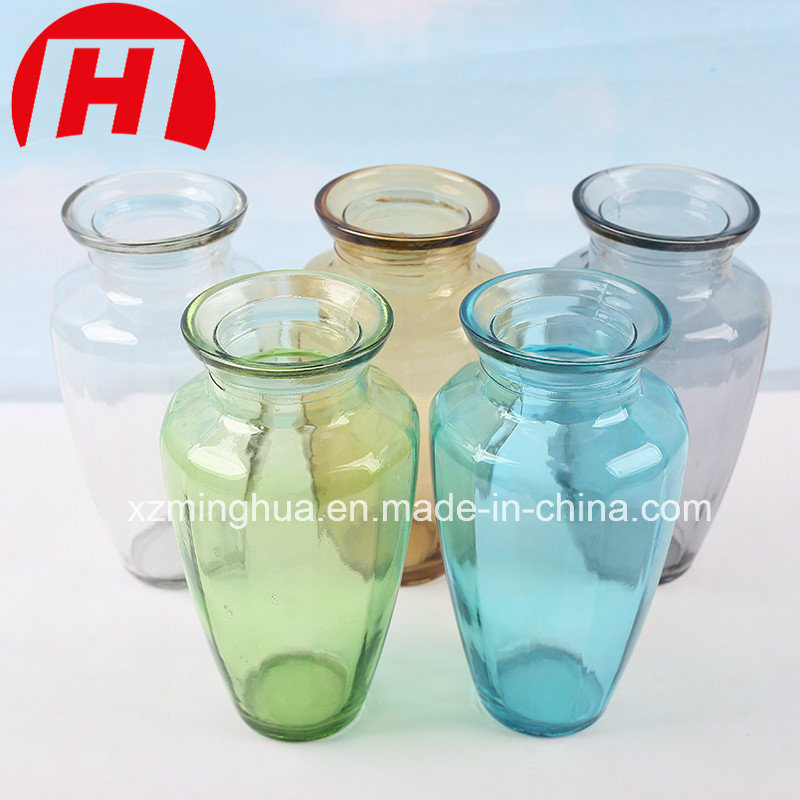 Blue Glass Vase Crystal Glass Decoration Table Vase