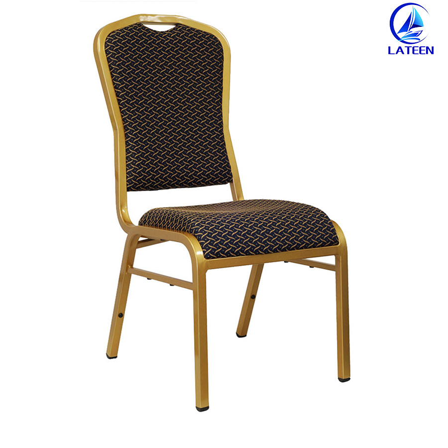 Wholesale Stackable Steel Metal Frame Gold Color Banquet Chair