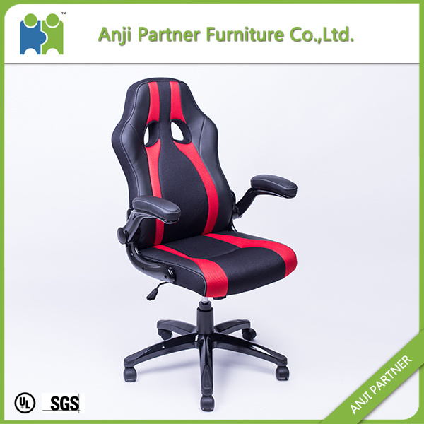 Cheap Computer Red Black PU Leather Swivel Chair (Muriel)