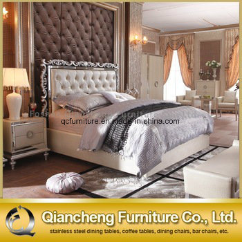 Modern PU Bed Room Furniture Bedroom Set Metal Frame Bed