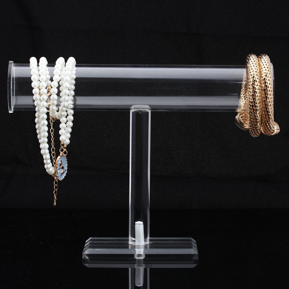 Clear Acrylic Round T-Bar Bracelet Display