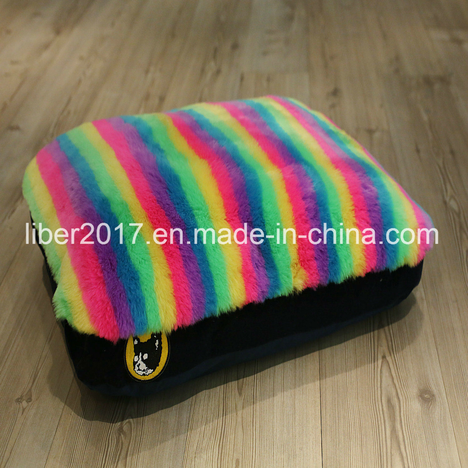 Rainbow Color Soft Fur Thick Cat Dog Sofa Bed Pet Mattress Dog Mat Bed