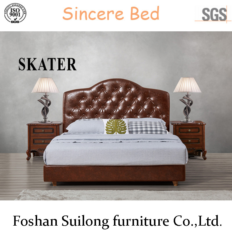 B006 American Style Leather Bed