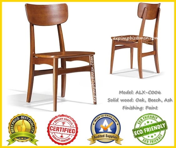 Solid Wood Chair for Restaurant (ALX-C006)