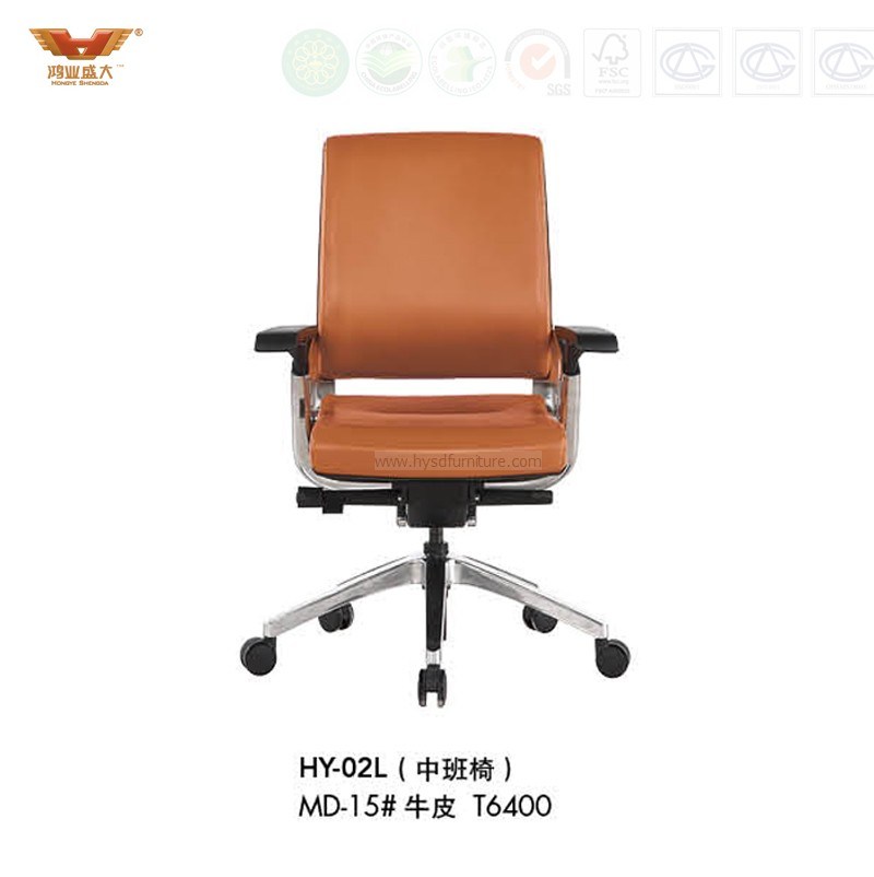 High Quality Office Visitor Meeting Leather Chair with Armrest (HY-02L)