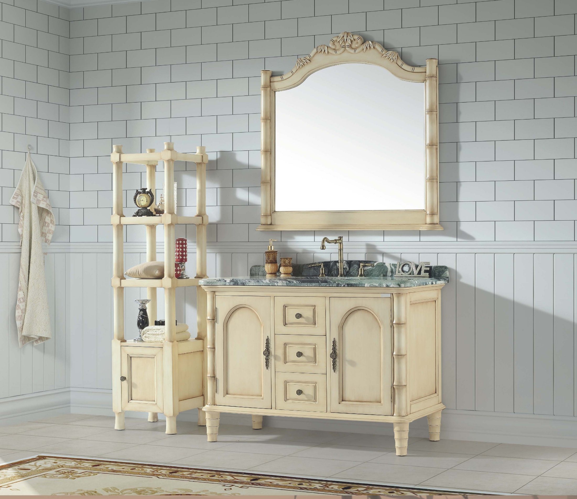 Oak Wood Bathroom Cabinet Sw-63005