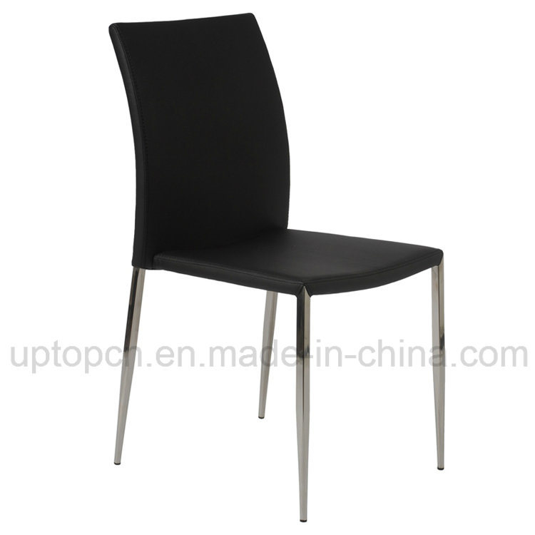 Conference Used Medium Back Steel Legs Leather Chair (SP-LC224)