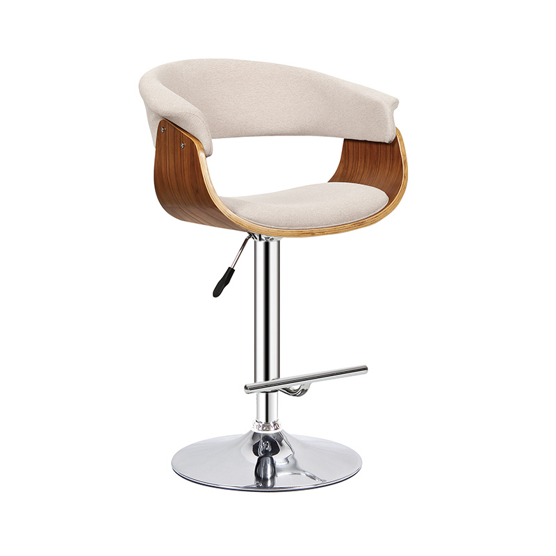 Popular Wooden and Fabric Furniture Adjustable Bar Chair (FS-WB1953)