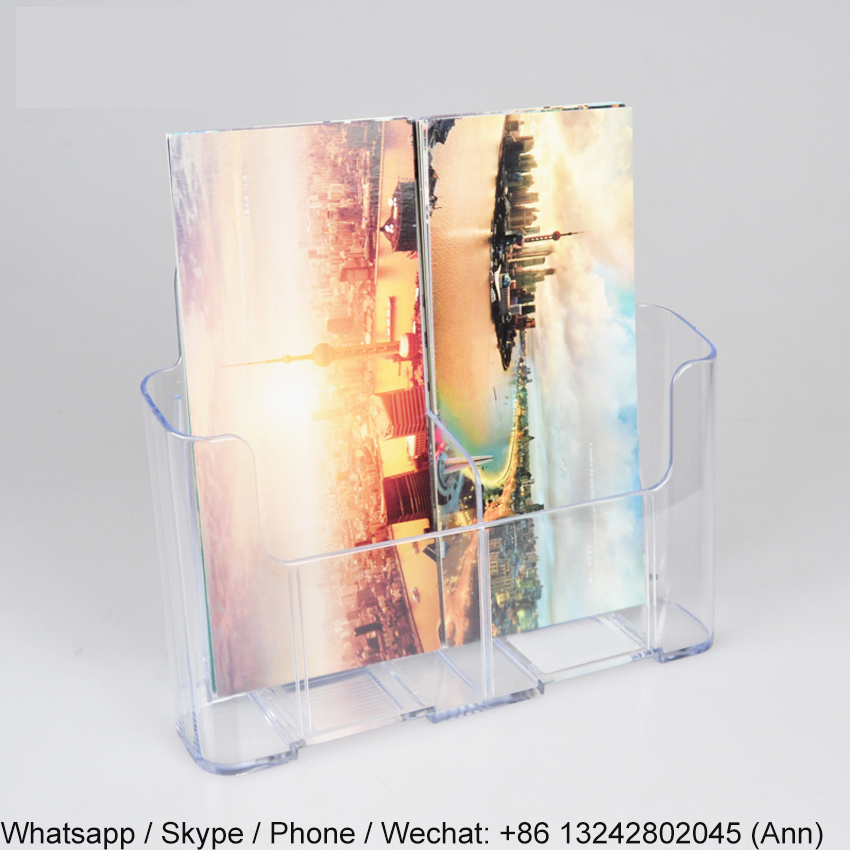 Transparent Acrylic Pocket Brochure Display Holder